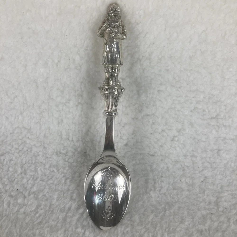 Reed and Barton 2001 Santa Spoon Kringle Christmas Silver‎ Plated Keepsake